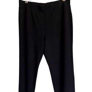Black Karen Scott Petite‎ XL Knit Pants Executive Office Woman Comfort Stylish